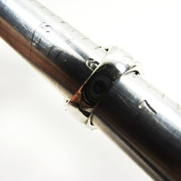 LAGOS Sterling Silver 18K Gold Onyx Cabochon Cocktail Ring Size 6 - Picture 10 of 10